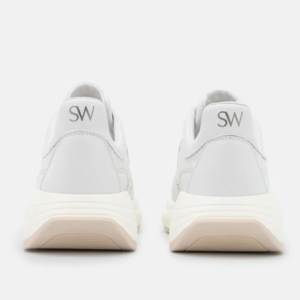 Stuart Weitzman SW, Authentic Designer, Willow Runner Mixed Media Sneakers - Picture 2 of 10